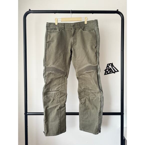 RLX Ralph Lauren Moto Biker Cargo Pants Olive - Picture 1 of 6